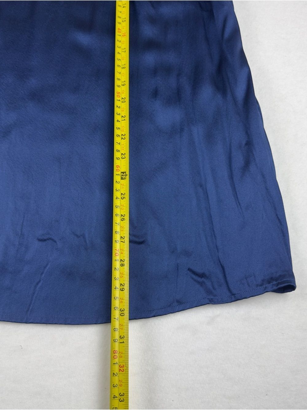 Eileen Fisher Satin Scoop Neck Sleeveless Camisole in Deep Blue - Picture 8 of 9